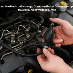 Ręczne odpowietrzanie układu paliwowego diesel Common Rail. Pompka ręczna zapewnia trwałość i moc silnika.