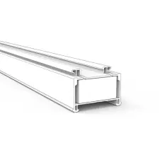 Profil aluminiowy w kształcie litery H, z widocznymi rowkami. Może posłużyć jako przykład, jak wyprostować aluminium.