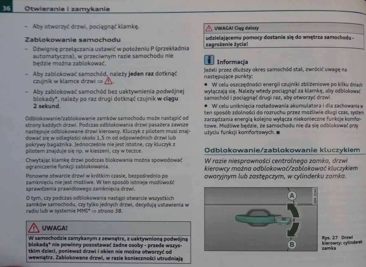 Zdjęcie Jak otworzyć Audi A4 B5 bez kluczyka i uniknąć kosztownych napraw