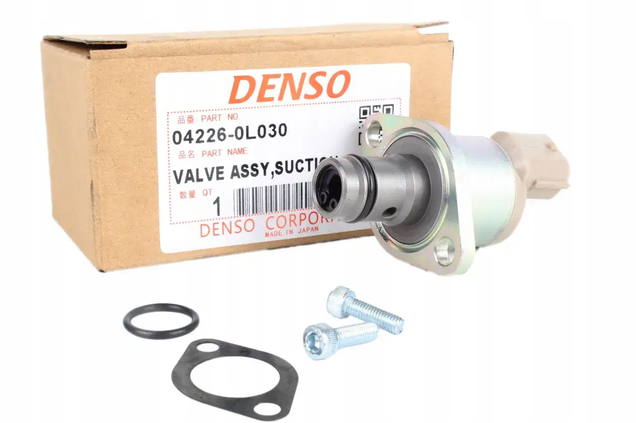 Nowy zawór SCV Denso do Toyoty, numer 04226-0L030. Uszkodzony zawór SCV Toyota objawy mogą być różne, np. nierówna praca silnika.