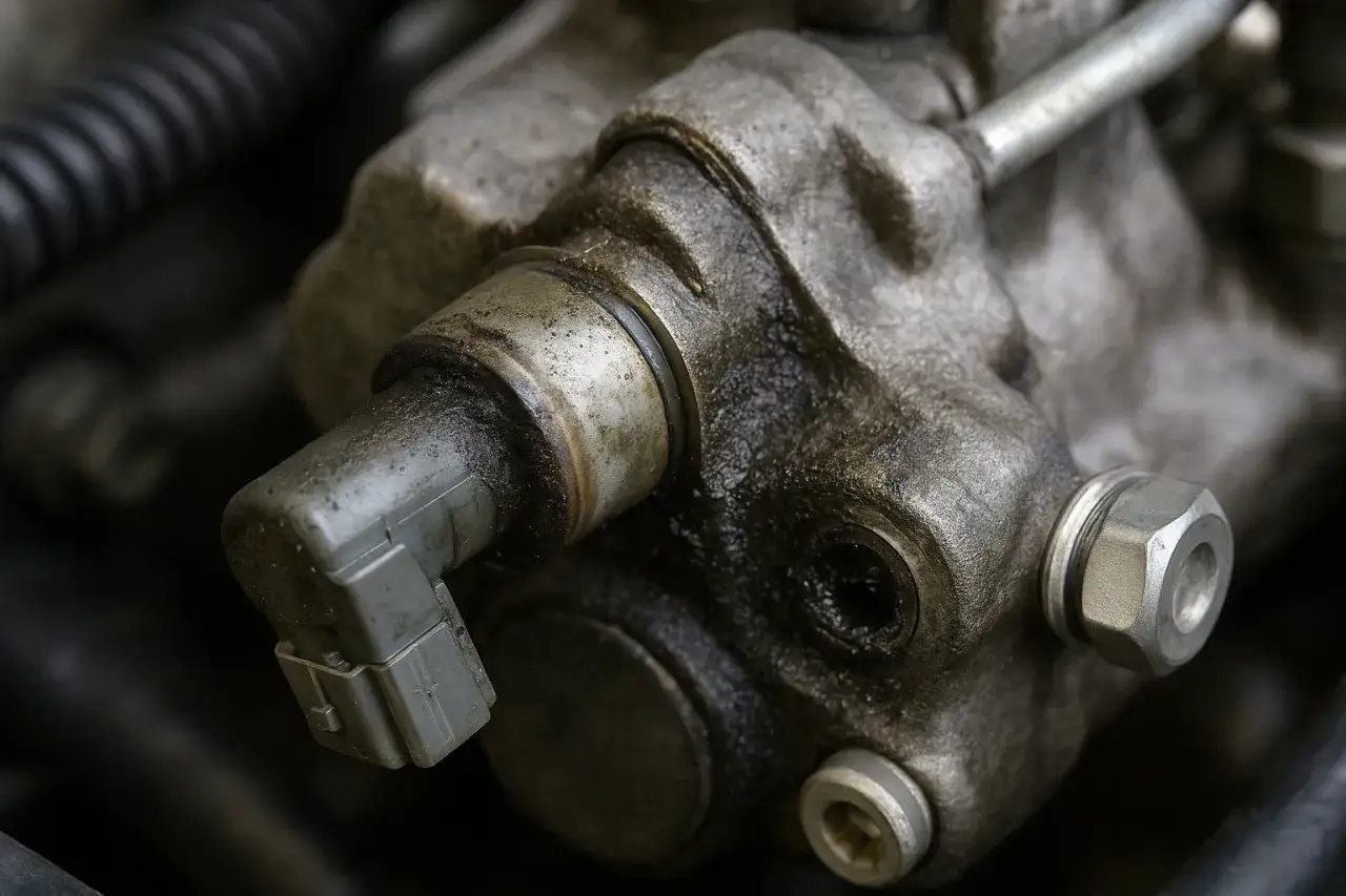 Metalowy element silnika z wtyczką, przypominający zawór SCV. Co to jest?