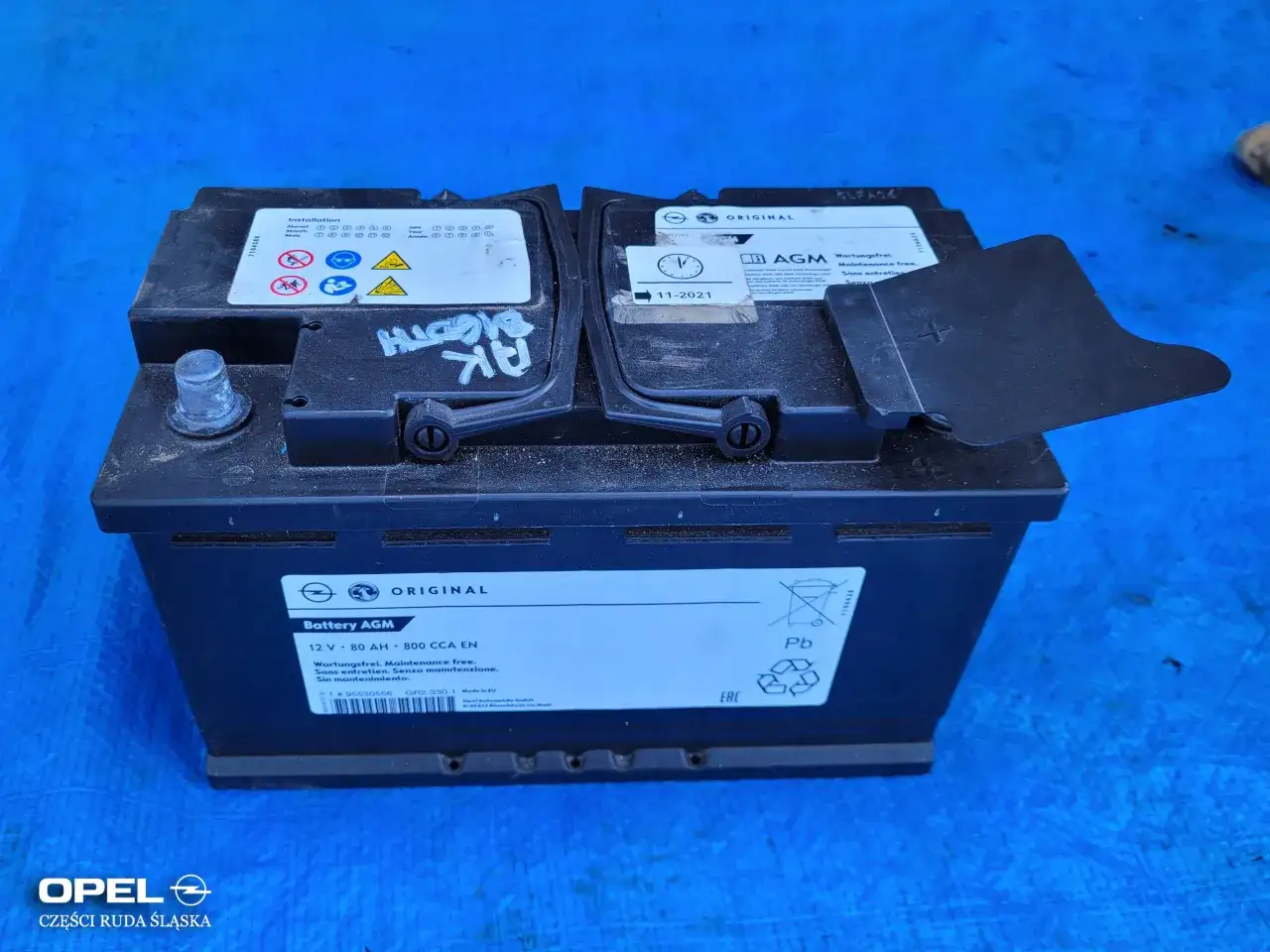 Akumulator AGM 12V 80AH 800CCA EN, idealny do Opel Astra. Data produkcji 11-2021.